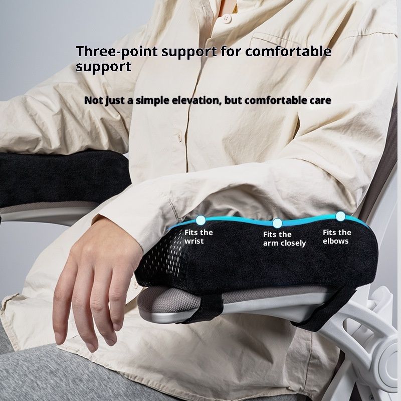 Thick Memory Foam Office Chair Arm Pads - Office Chair Armrest Covers Provide Elbow Cushion and Relieve Pressure - Ergonomic Desk Chair Arm Covers - Gaming, Computer Chair Rest Pads (a pair)