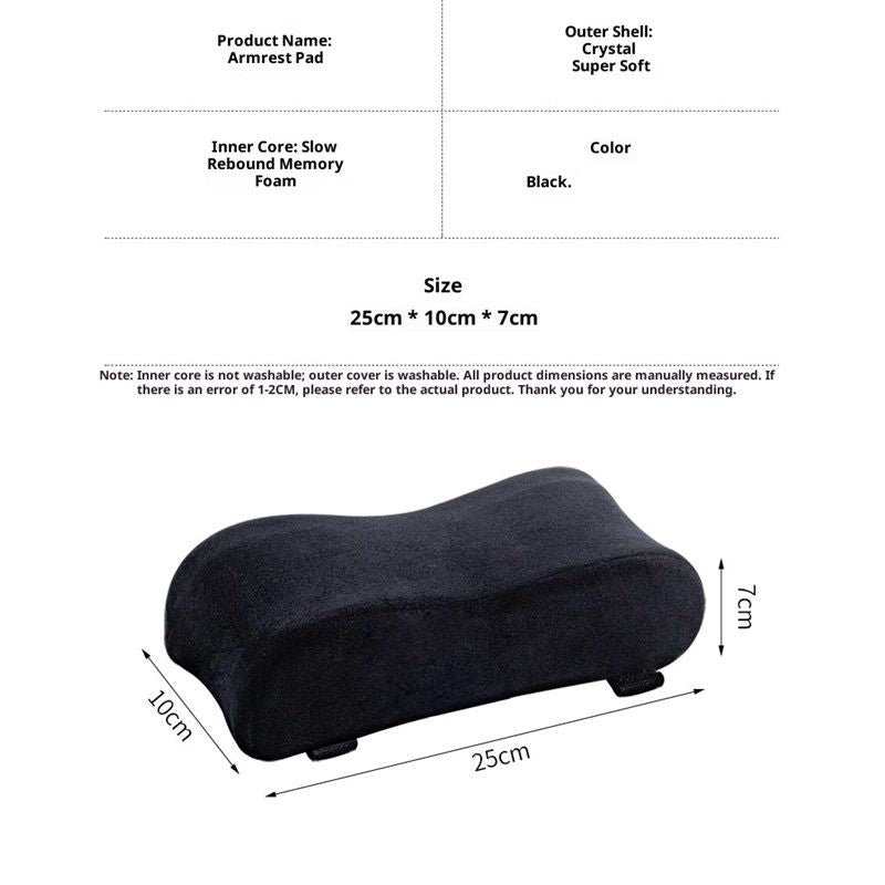 Thick Memory Foam Office Chair Arm Pads - Office Chair Armrest Covers Provide Elbow Cushion and Relieve Pressure - Ergonomic Desk Chair Arm Covers - Gaming, Computer Chair Rest Pads (a pair)