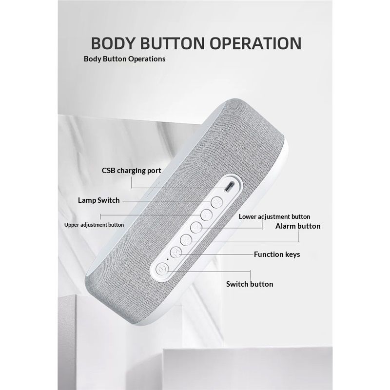 Bluetooth Wireless Speaker, Fast Charging, LED Display, USB Charger, Dimmable Night Light, Alarm Clock Feature, Wireless Charger, Digital Clock,