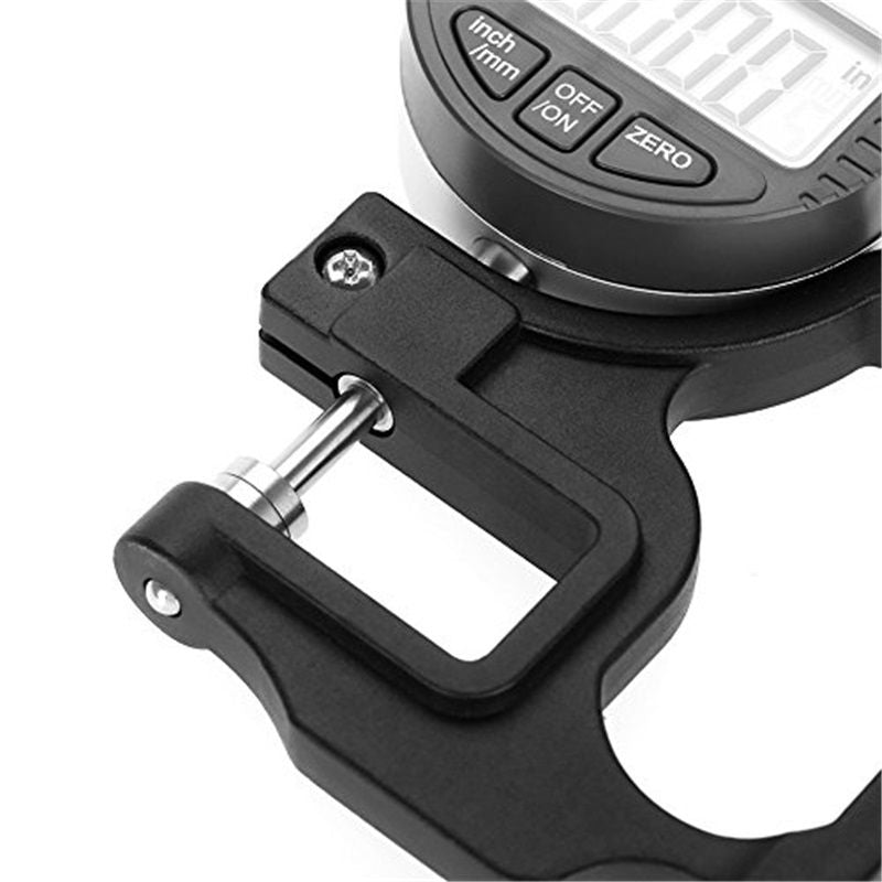Digital Thickness Gauge, Electronic Micrometer Thickness Meter for Paper Leather Cloth Wire Measuring Tool Range 0-12.7mm Accuracy 0.001mm