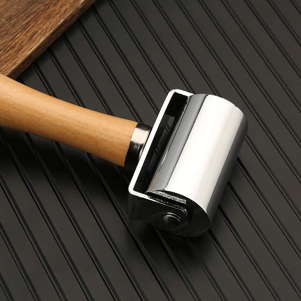 1Pcs 60mm Heavy Duty Leather Press Seam Roller , Leather Press Laminating Roller Edge Roller Leather Edge Creaser and Smoother Platen Tool for Leather(Medium)