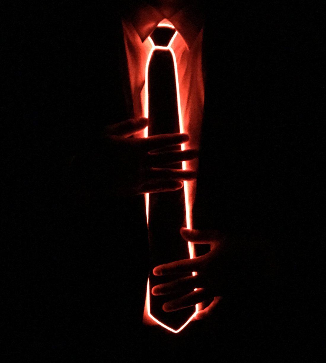 Led Tie Light Up Ties Novelty Necktie For Men LED Light Up Ties Costume Accessory Light Up Neckties（Red）