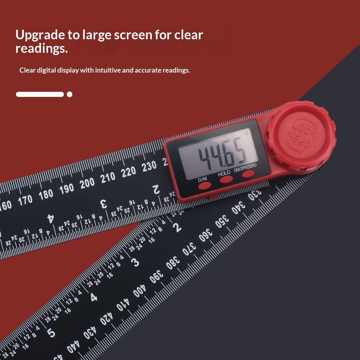 Digital Angle Finder Protractor Third Generation Protractor Angle Finder, Digital Angle Ruler with 7inch/200mm, Angle Gauge for Woodworking/Carpenter/Construction Tools