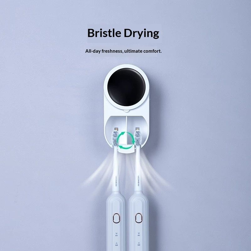Toothbrush Cleaner & Toothbrush Holder, Cleaning and Air Drying, LED Smart Screen, Rechargeable Wall Mount Toothbrush Holder for Bathrooms