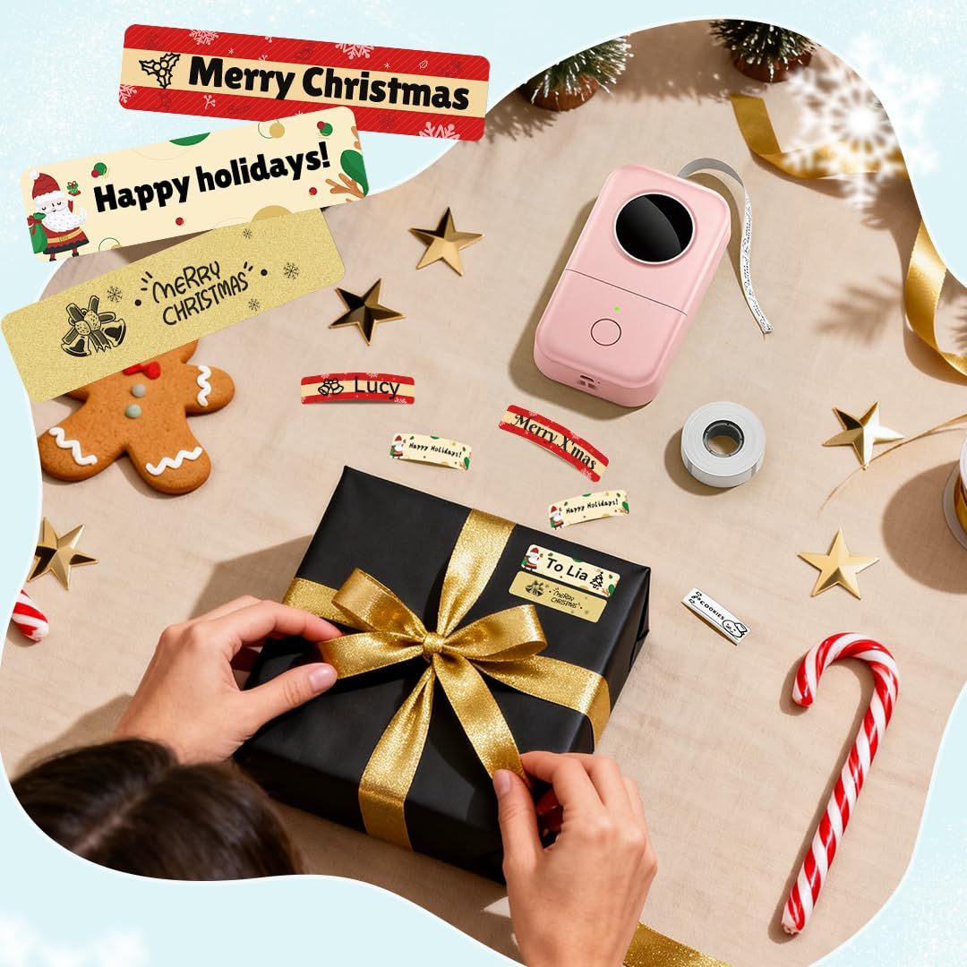 Label Maker Machine, D30 Portable Handheld Bluetooth Mini Label Printer, Multiple Templates Smartphone Thermal Small Label Maker for Kids School Items, Classroom Teacher Supplies, Easy to Use