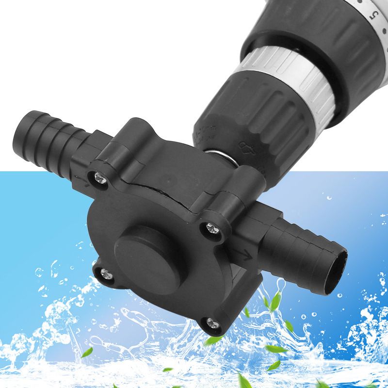 Hand Electric Drill Pump, Self-Priming Pump Electric Drill Small Household Home Water Transfer Pumps  Black