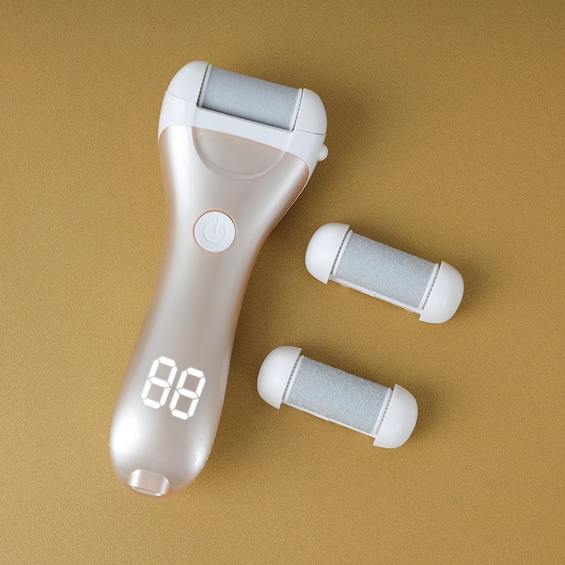 Callus Remover for Feet, Electric Foot File Callus Removers Rechargeable Waterproof Pedicure Tools Foot Scrubber Shaver Feet Care Tool for Cracked Heels Dead Skin （Golden）
