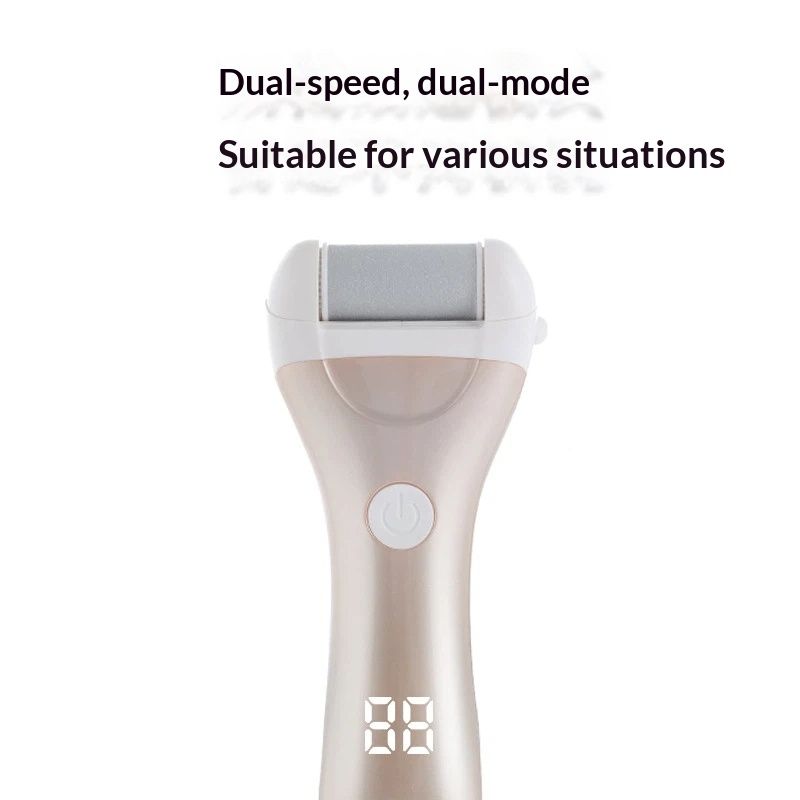 Callus Remover for Feet, Electric Foot File Callus Removers Rechargeable Waterproof Pedicure Tools Foot Scrubber Shaver Feet Care Tool for Cracked Heels Dead Skin （Golden）