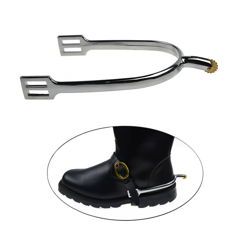 Horse Spurs, Zinc Alloy Material Erosion Spurs Spurs with Rotatable Copper Riding Horse Accessory Exquisite Workmanship, Practical  a pair