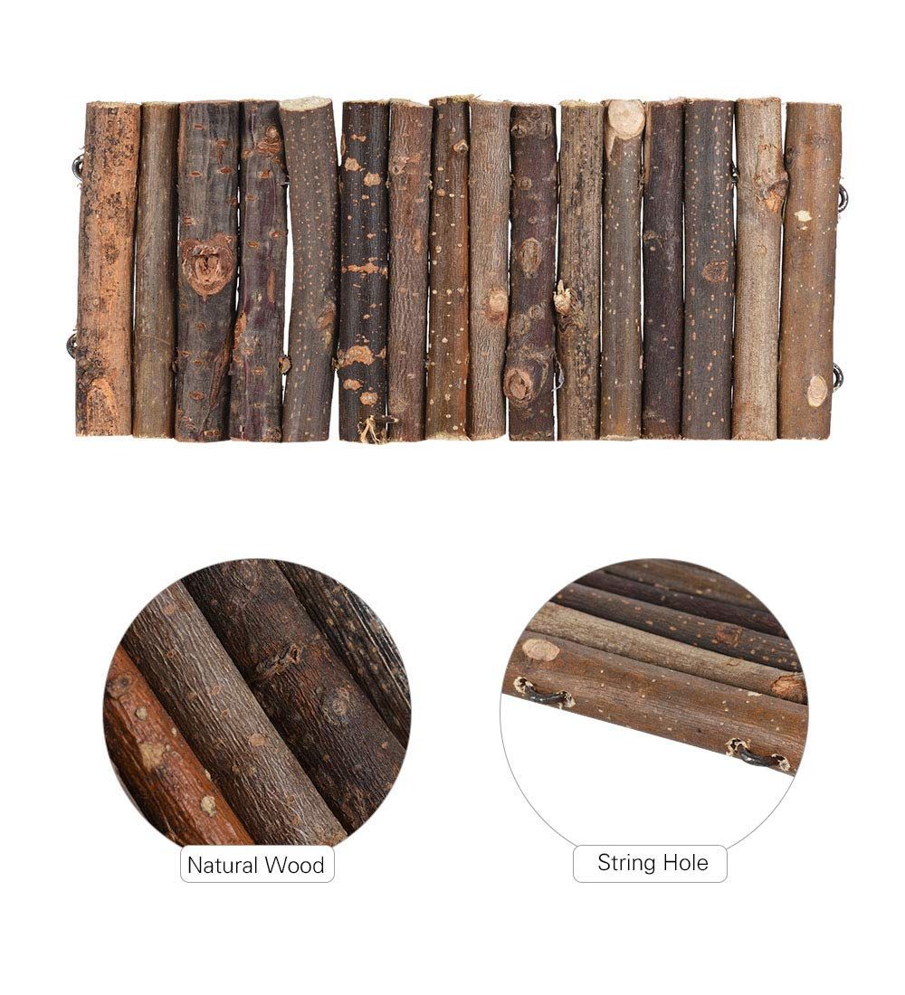 Guinea Pig Wooden Ladder Bridge Rabbits Hideout, House, Tunnel, Rodents Chew Toys for Bunny, Chinchillas, Hedgehogs, Ferrets,（20*10cm）