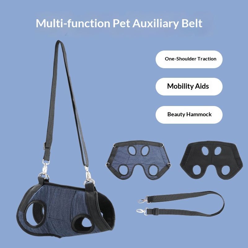 Dog Lift Harness Portable Dog Sling for Small Dogs Hind Leg Support Pet Rehabilitation Lifts Vest Adjustable Harness for Back Legs for Old, Disabled Dogs Walk,S