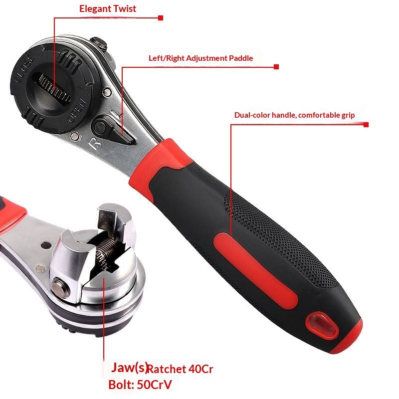 Adjustable Ratcheting Wrench, Adjustable Ratcheting Wrench 6-22mm, Adjustable sleeve wrench,Portable labor-saving AdjustableWrench, Non slip gloves