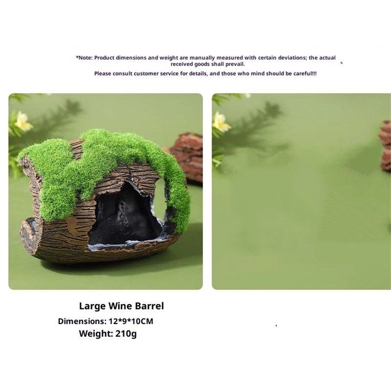 2 Pcs Aquarium Resin Driftwood Decoration Log Fish Tank Cave Hideout Wood Decor Freshwater Betta Ornament Aquarium Decorations
