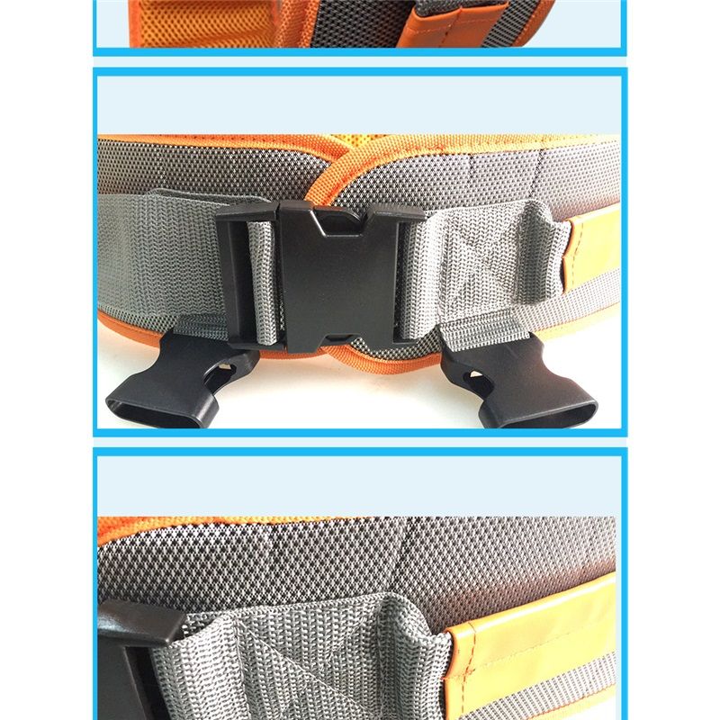 Upgraded  Buckle Gait Belt with Detachable Leg Straps Medical Transfer Belt Lift Belt for Elderly & Disabled Stairlift Patients Senior Walking Assistance Disability Aids (Orange)