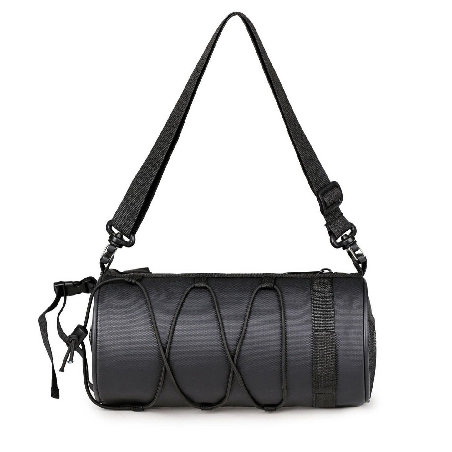 Bike Handlebar Bag, Bicycle Front Bag Shoulder Bag Storage Bag with Shoulder Strap for Road Mountain Bike Cycling Travel（black,22*11*11cm)