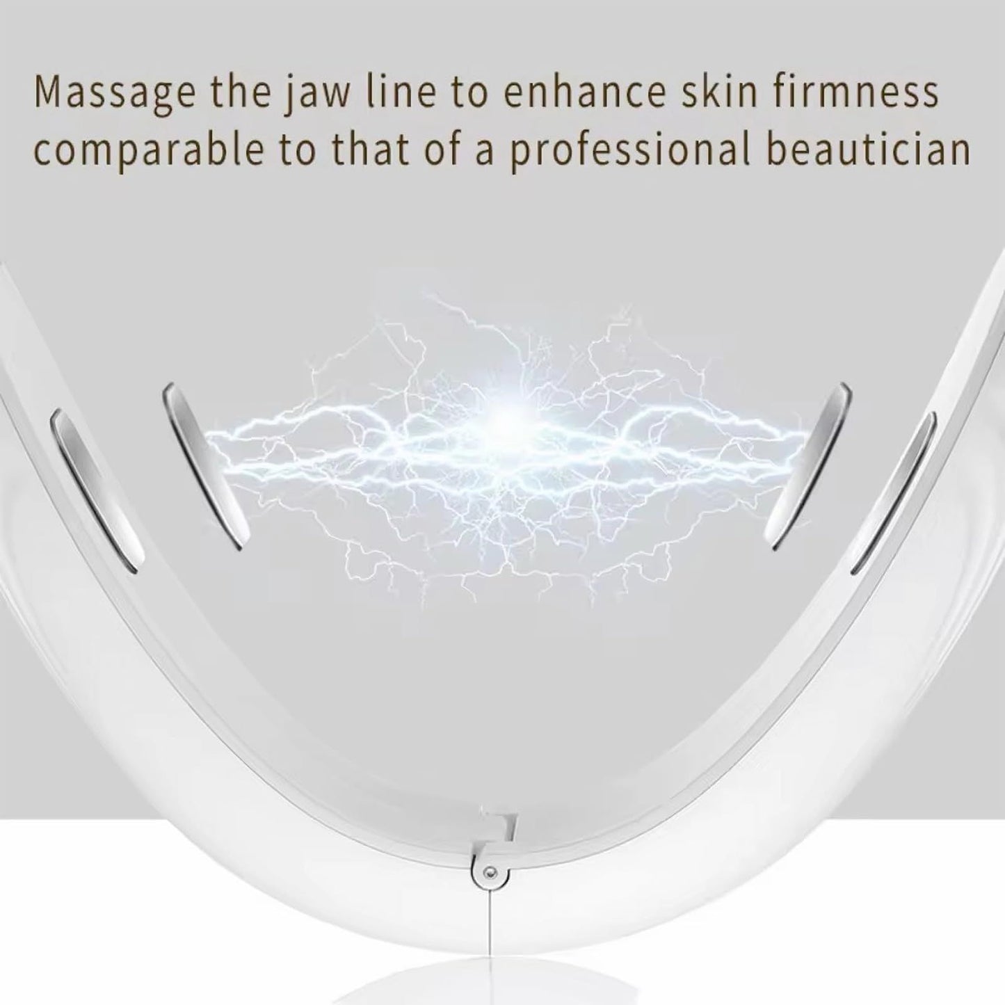 Intelligent Electric Double Chin and V-Shaped Face Machine with 12Adjustable Intensities - Women's V-Face Machine(white,25.6*4.5cm）