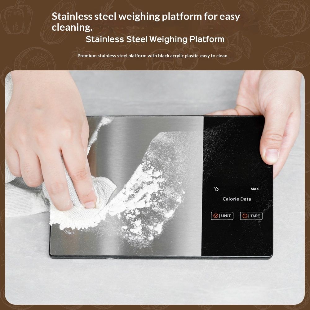 Smart Nutrition Food Scale with LED Display, Tracks Calories, Fat, Carbs & Protein via App, Precision Digital Kitchen Scale for Healthy Eating & Meal Prep