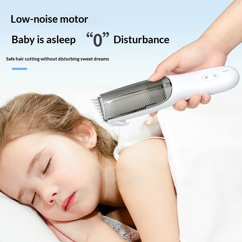 Cordless Baby Hair Clippers,  3 Guide Combs  Baby Hair Clipper Quiet Hair Clipper for Baby, Hair Clipper Auto Suck Snipped Hair, IPX7 Waterproof Rechargeable white