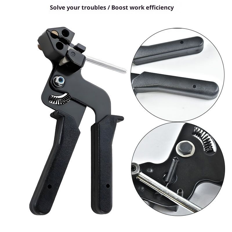 Cable Tie Gun，Stainless Steel Zip Tie Gun, Special Tool For Fastening And Cutting Metal Cable Ties. Stainless Steel Zip Tie Tool Used to Repair Fence, Pipe Wrap,