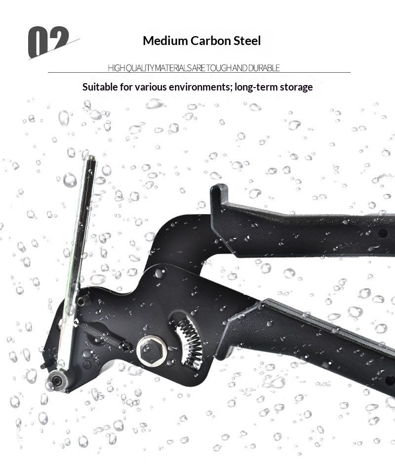 Cable Tie Gun，Stainless Steel Zip Tie Gun, Special Tool For Fastening And Cutting Metal Cable Ties. Stainless Steel Zip Tie Tool Used to Repair Fence, Pipe Wrap,