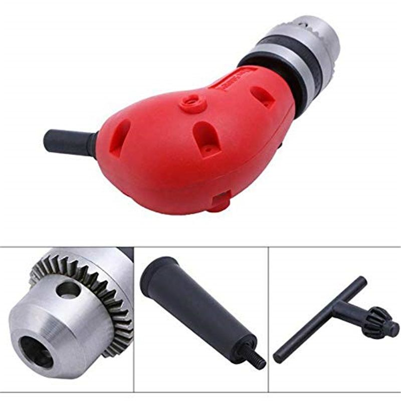 Right Angle Drill AttachmentExtension accessory corner three jaw clamp narrow space maintenance tool