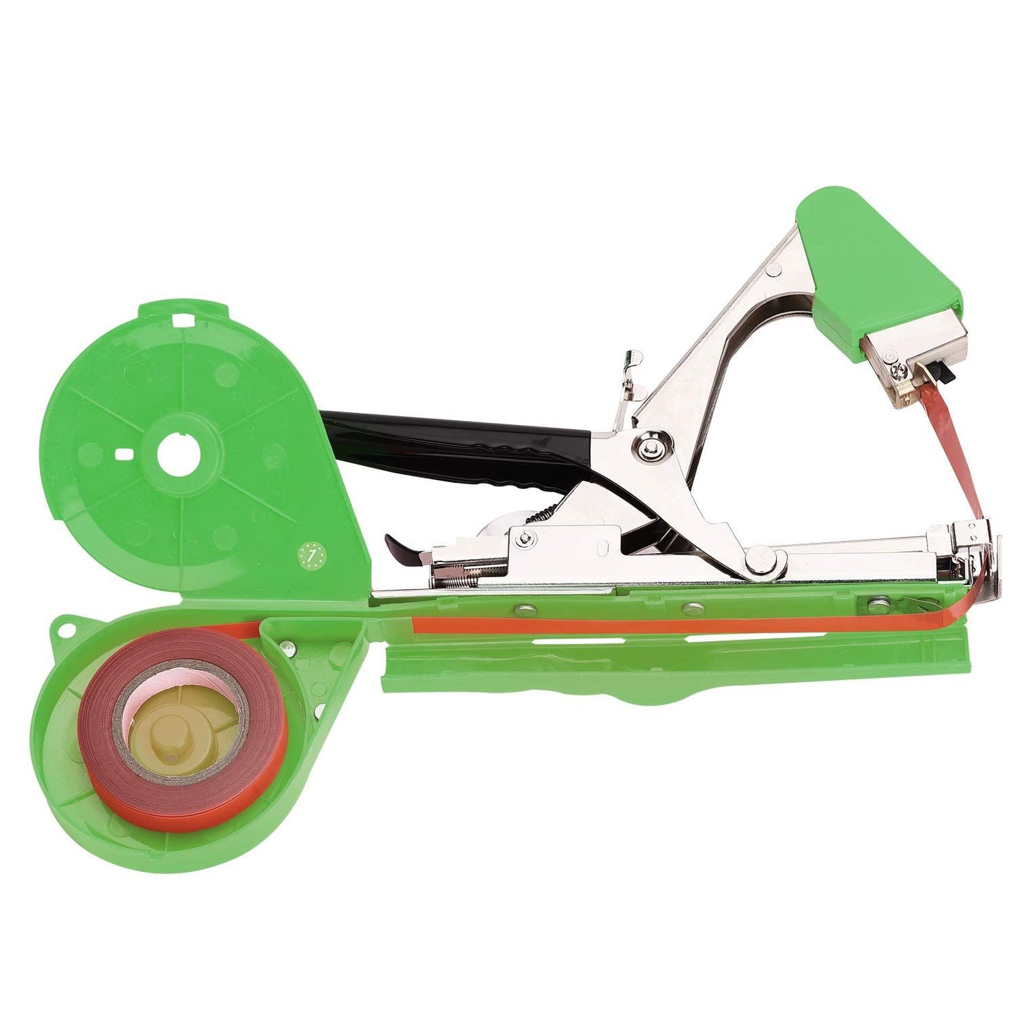 Garden Plant Tying Machine Branch Tape Tool for Vine, Tomato, Cucumber, Grape & Floral Support | Heavy-Duty Handheld Plant Binder with Durable Tape & Ergonomic Grip, green