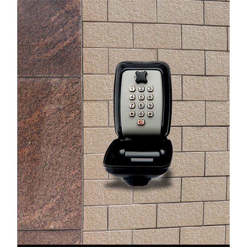 Key Lock Box for Outside, Sturdy Waterproof Wall Mount Lock Box for House Key, 12-Digit Combination Resettable Large Capacity Security Lockbox for Home, Garage, Office, Warehouse