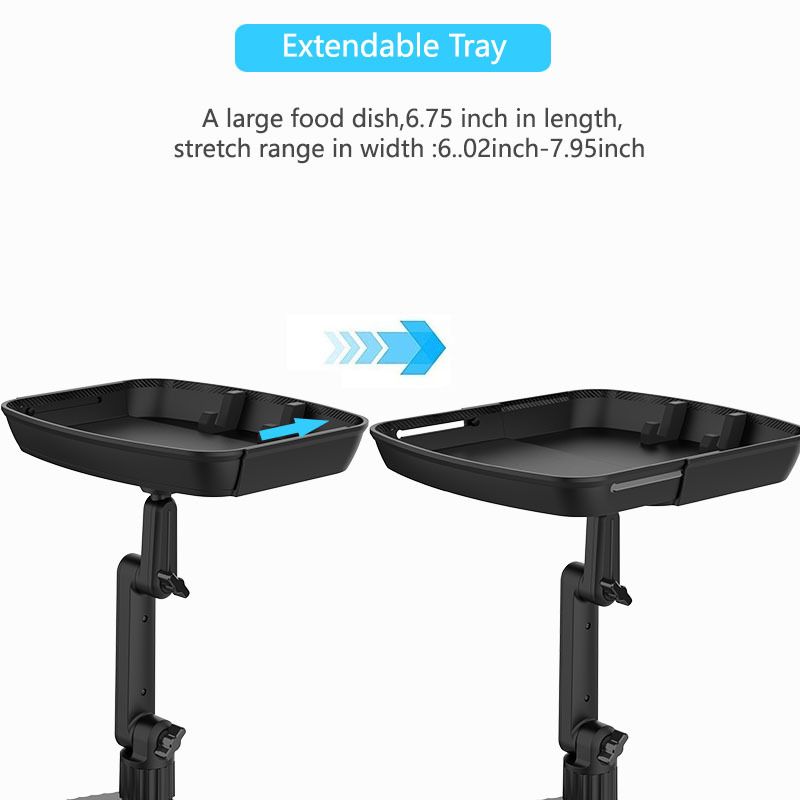 Larger Cup Holder Tray, Car Food Tray for Eating, Detachable 3 in 1 Car Cup Holder Expander and 360° Rotating Car Cup Holder Tray Table with Phone Holder, Road Trip Essentials