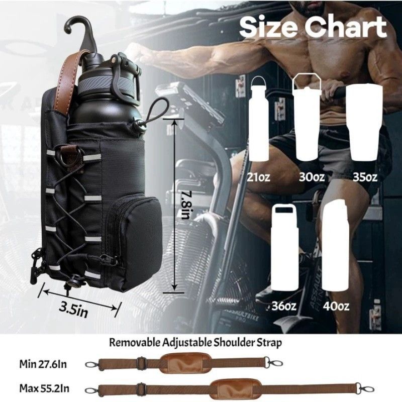 Magnetic Gym Bag,Magnetic Water Bottle Holder for Gym,Small Gym Bag for Men and Women,Gym Gifts & Gym Accessories（Excluding kettle）