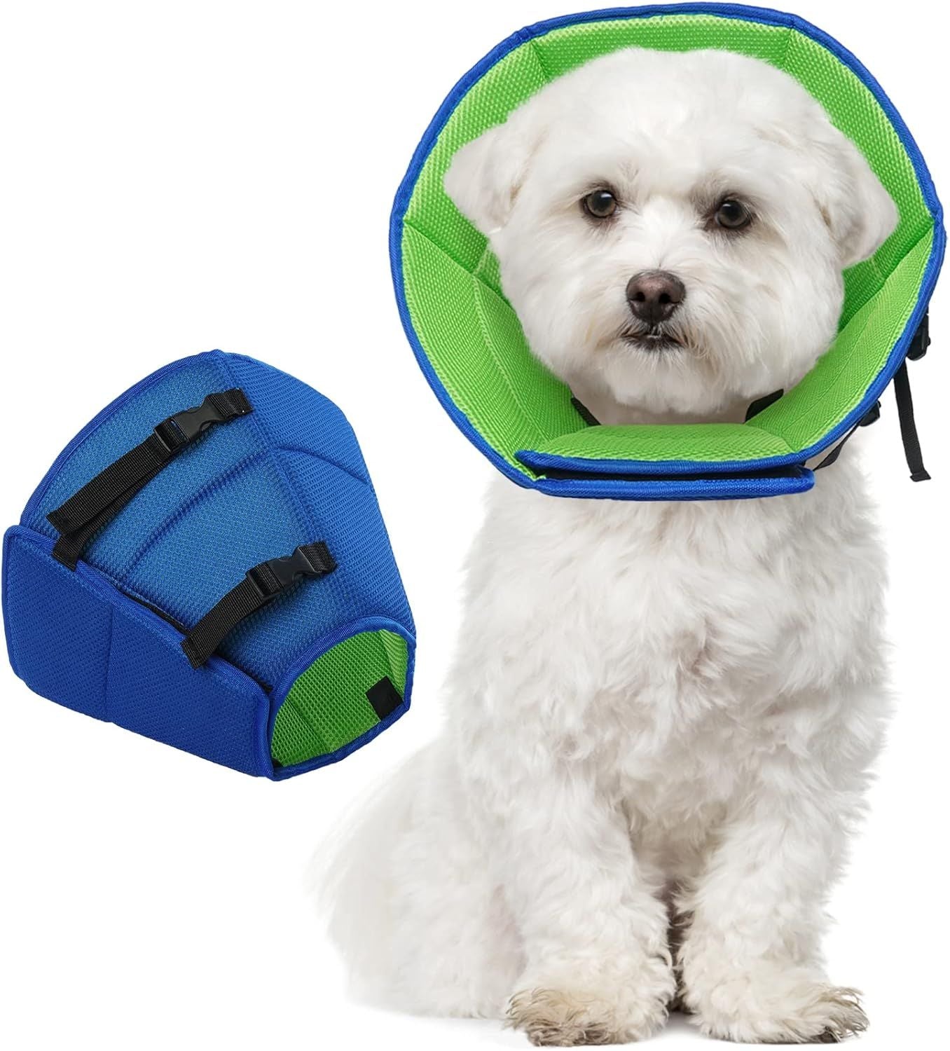 Dog Cone Collar After Surgery, Adjustable Soft Recovery Cone for Small Dogs to Stop Licking, Light-Weight Comfortable Elizabethan Collar for Dogs Anti-Bite Lick Protective Wound（S）