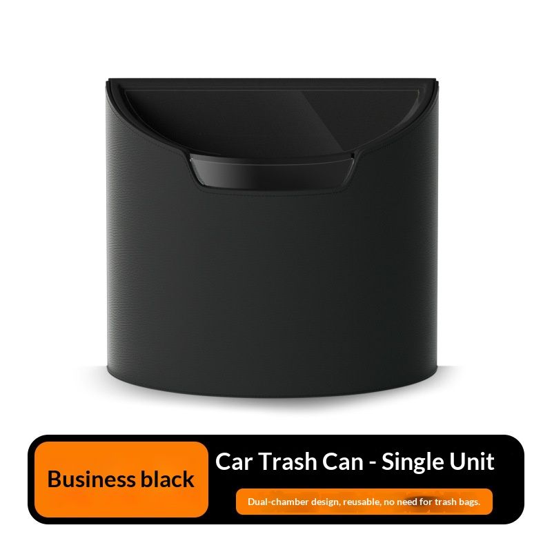 Leakproof Car Trash Can,Mini Car Trash Bin for SUV and Truck,Small Removable Liner Garbage Can,Waterproof Automotive Trash Can for Vehicle,Home,Office,Multipurpose,Easy to Clean (Black)