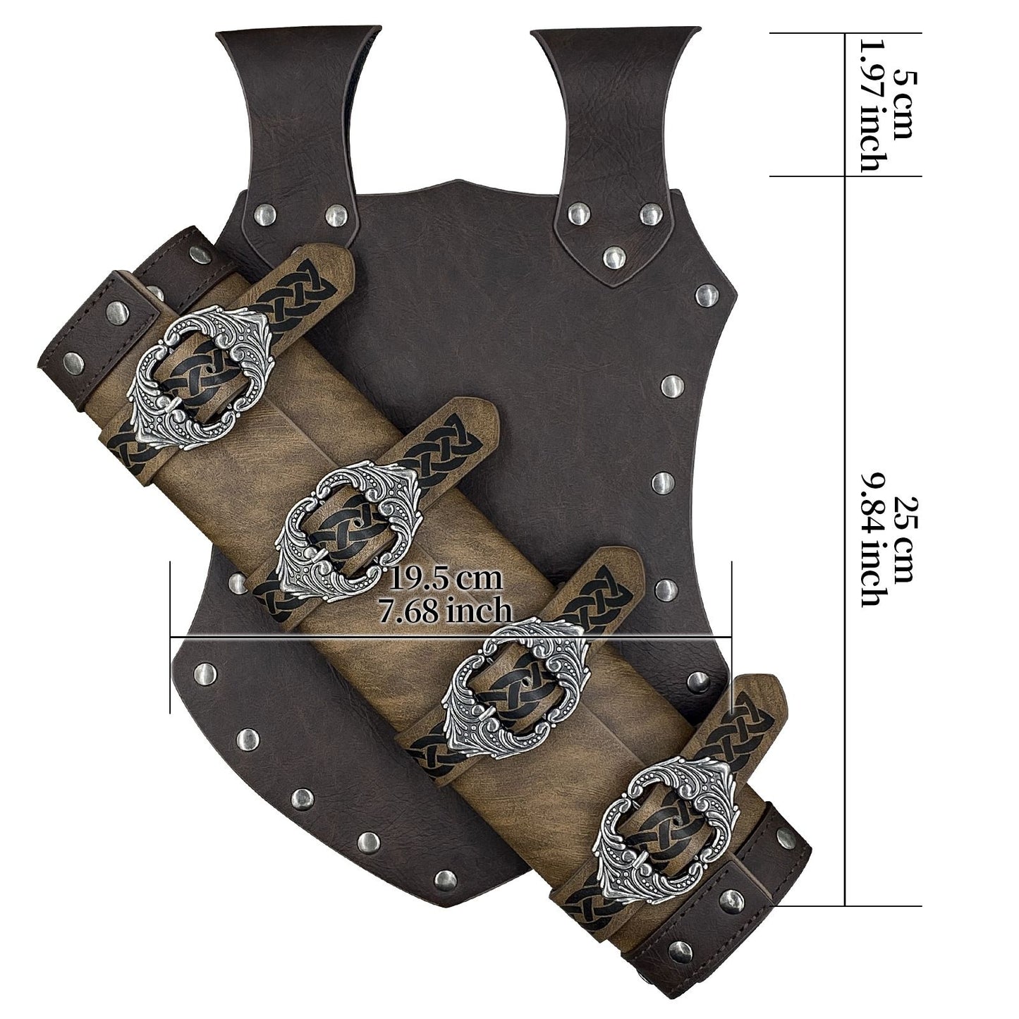 Medieval Faux Leather Sword Frog, Vintage Middle Ages Sword Holster, Mercenary Knight Adjustable Dagger Holster