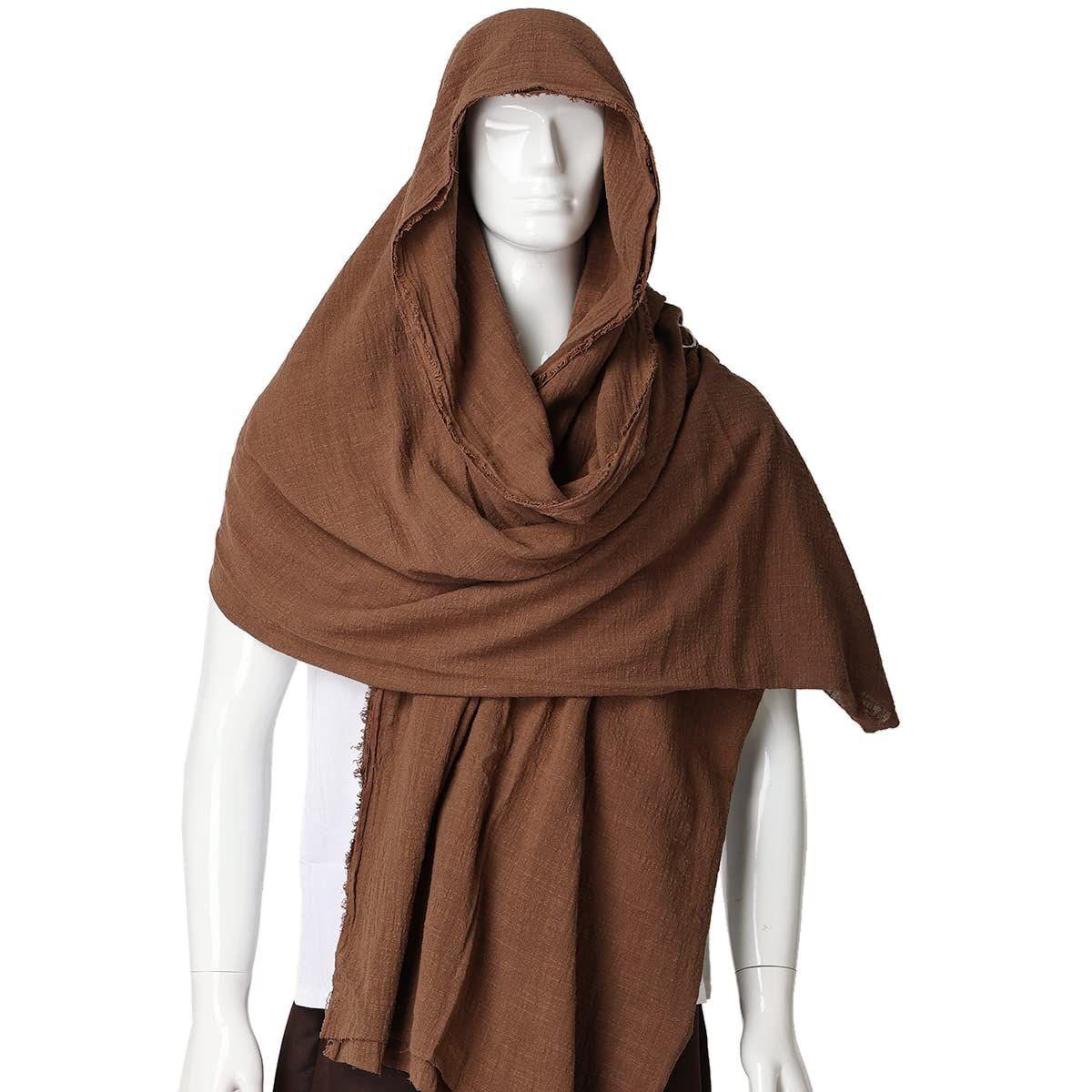 Apocalyptic Shawl Scarf Shaman Cowl Medieval Costume Century Star Cloak with Hood Men Cowl Hooded Renaissance Costume Medieval