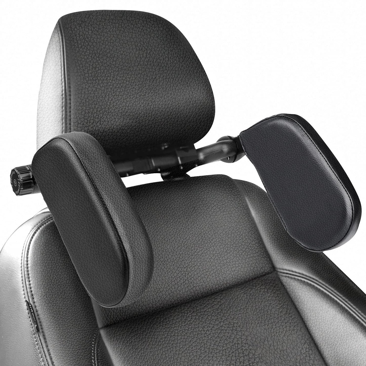 Car Headrest Pillow, Adjustable Head Neck Support Pillow, U- Shaped, Travel Sleeping Car Headrest, Only for Car Seat Headrest with Poles（black small）