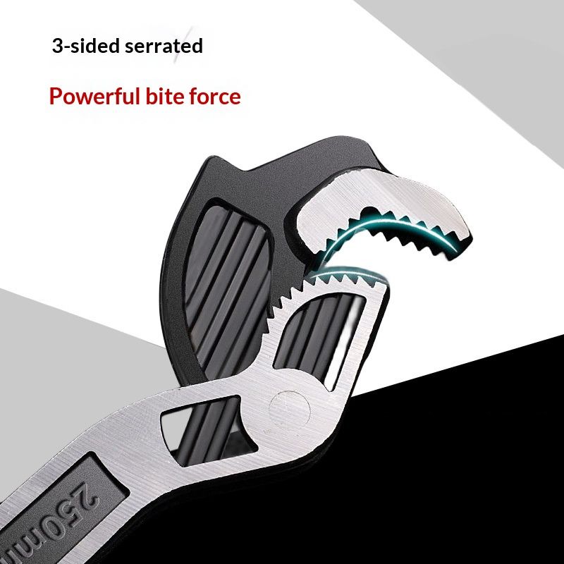 6 Inches Multifunctional Adjustable Wrench, Automatic Size Adjustment Self-locking Wrench, 7-15mm Spring QuickWrench, Suitable for Pipeline Maintenance, Pipe Clamp, etc.