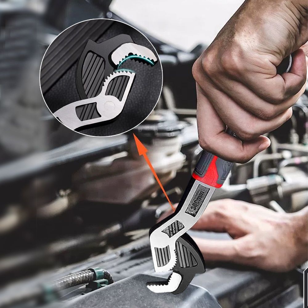 6 Inches Multifunctional Adjustable Wrench, Automatic Size Adjustment Self-locking Wrench, 7-15mm Spring QuickWrench, Suitable for Pipeline Maintenance, Pipe Clamp, etc.