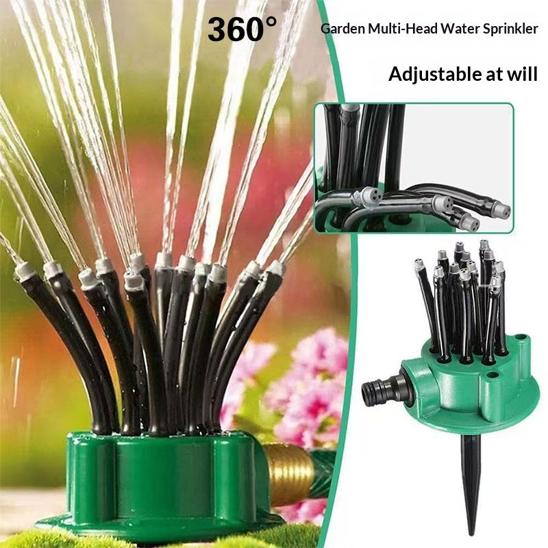 Flexible Lawn & Garden Sprinkler Garden Spray 360° Automatic Watering System, 12-Tube  Sprayer for Watering, Hands-Free Lawn and Plant Watering