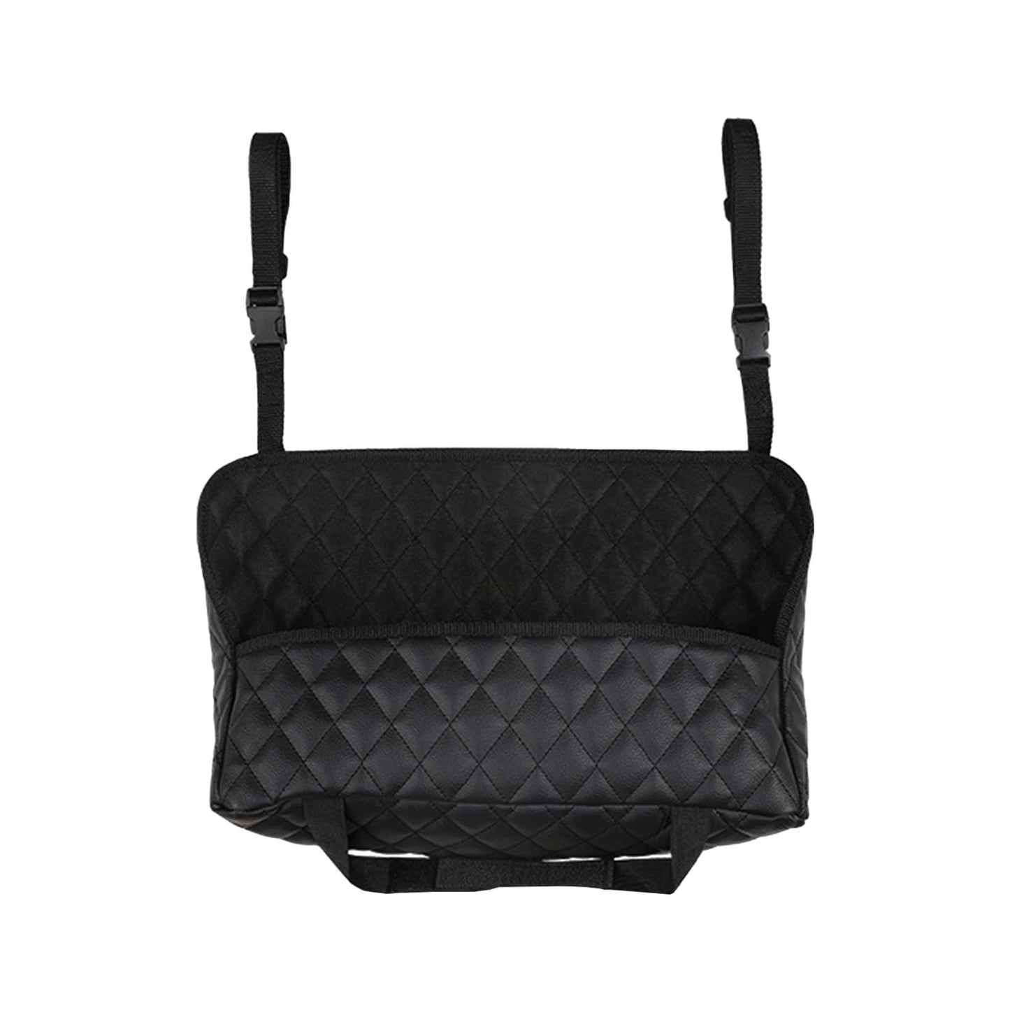 Car Purse Holder - Durable Leather Seat Back Organizer, Front Seat Storage Barrier, Pet & Kids Driver Storage Netting Pouch （Classic）