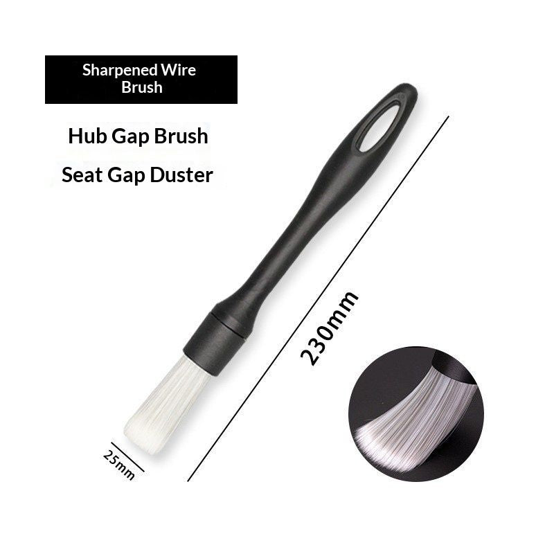 3Pcs Car Detailing Brush Kit Interior, Soft Boar Hair Detail Brush Set, Auto Detailing No Scratch Microfiber Wheel Cleaning Brush for Cleaning Dashboard, Air Vents,