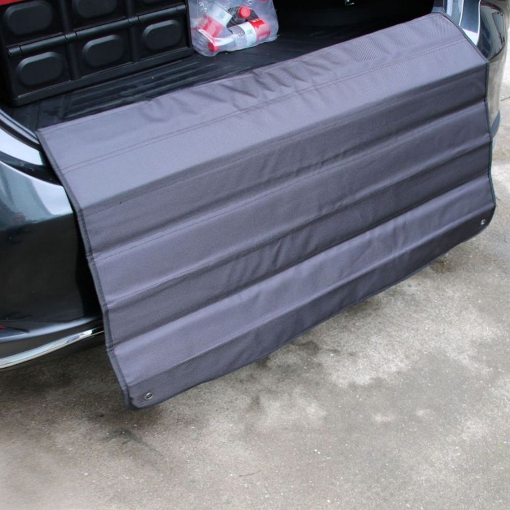 Universal Foldable Car Trunk Bumper Guard Mat Rear Bumper Protector, SUV Cargo Liner Floor Mat Liner Floor Mat Prevent Scratches, 80*64CM