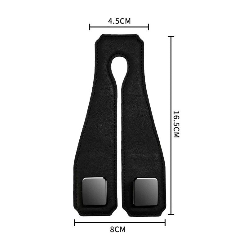 2 Pack Car Seat Back Storage Hooks - Headrest Hooks for Purses and Bags, Universal Hidden Multifunctional (Black)