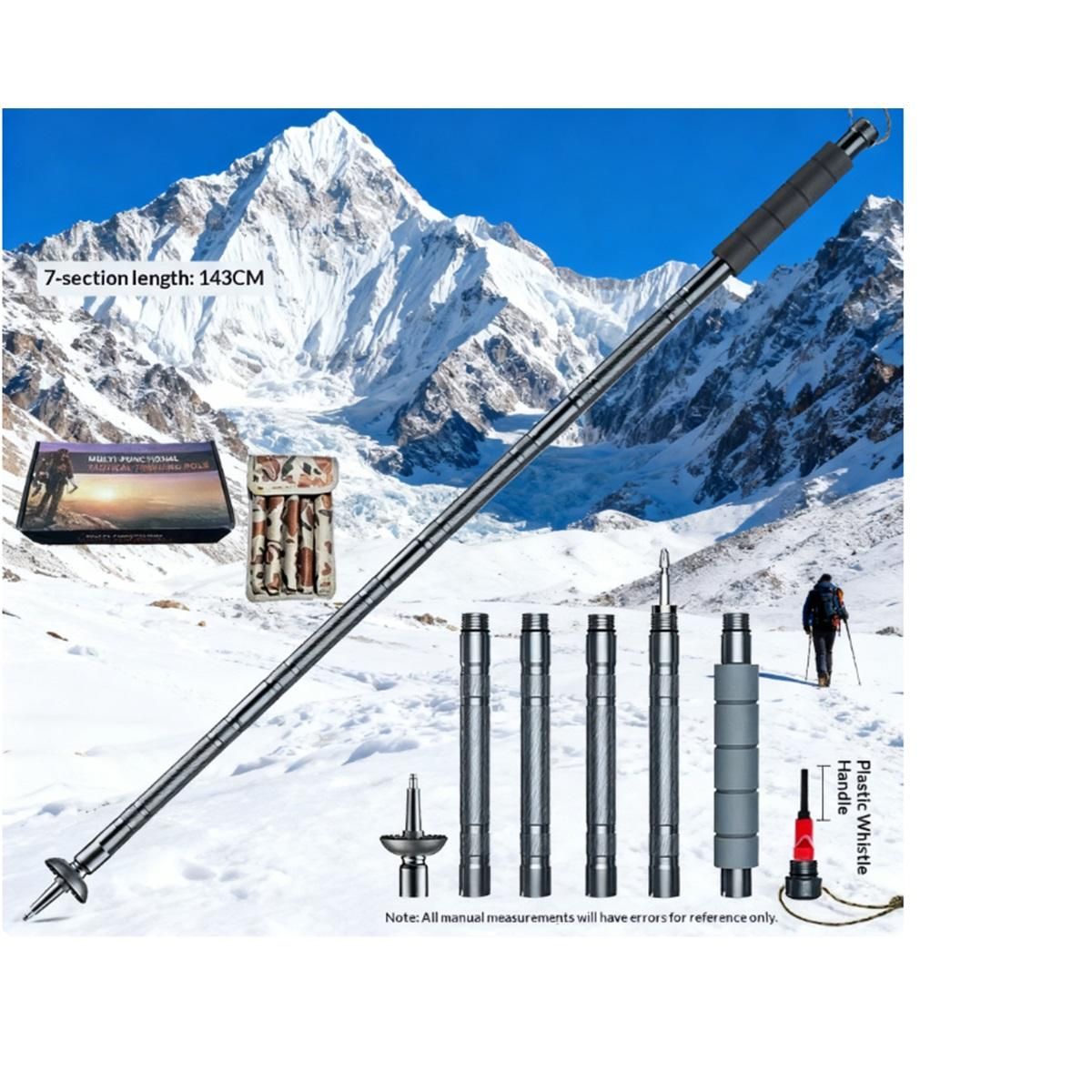 Hiking Pole Detachable Lightweight for Hiking Stick Walking Pole for Man Women Hiking Stick Walking Staff - Outdoor Multitool