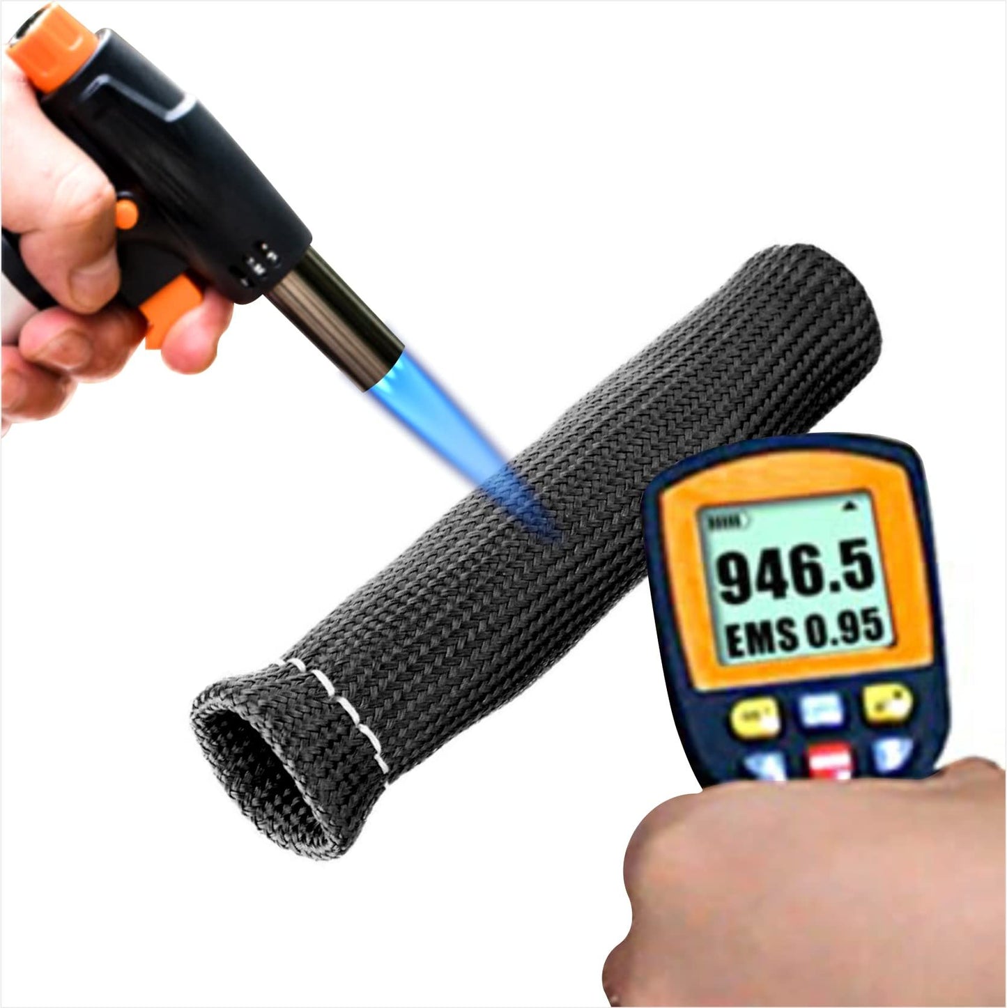 Spark Plug Wire Heat Shield Sleeve Protection 2500 High Temp Heat Tape Protect 8-Pack (Black)