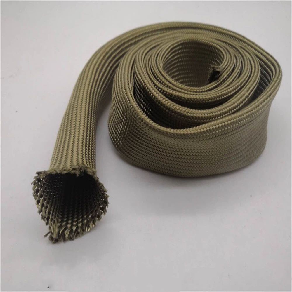 Wire Heat Shield Automotive Heat Shield Sleeve Fuel Line Heat Shield Titanium Auto Hose Spark Plug Wire Cover Protectors Boots Roll 2500 Degree for Car&Auto Wire Loom Brake Cable(1" X10FT)