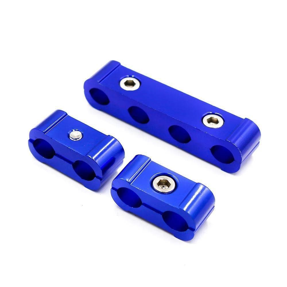 12pcs Blue Spark Plug Wire Separator Divider 8mm 9mm 10mm For Racing Car （blue）Fixed and Organized The Engine Wires-Blue Aluminium Alloy