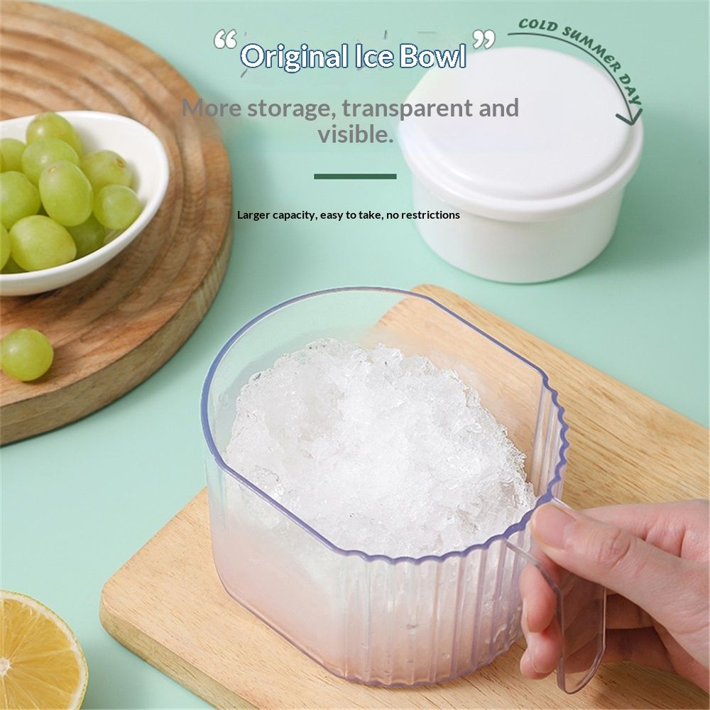 Shaved Ice Machine, Manual Ice Shaver Machine Snow Cone Machine with Ice Mold Box for Kitchen and Picnic, Slushie Machine, BPA-Free