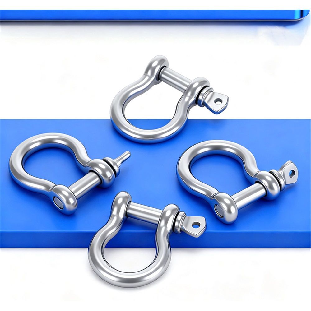 20Pcs M4 D Ring Shackle 304 Stainless Steel Screw Shackle Heavy Duty Screw Pin Shackle -Dia. : 0.16"/4mm