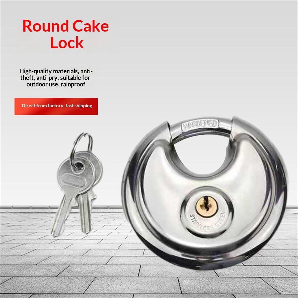 70mm Keyed Alike Heavy Duty Shielded Discus Padlock – 3 Pack- Chrome Plated Security Lock for Storage Shed, Garage, Lockers, Toolboxes, Construction Site Storage and More