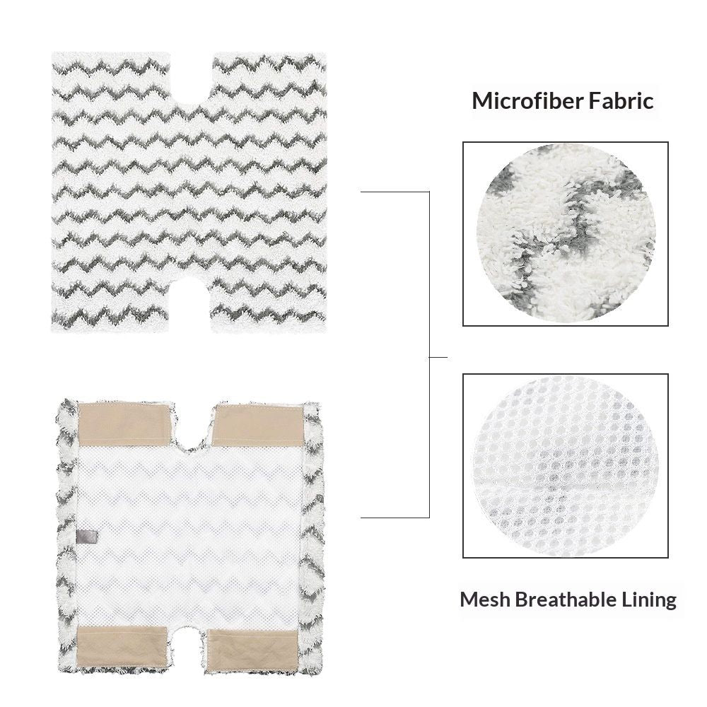 6 Pack Steam Mop Pads Replacement P184WQ for Steam Mop S5003D Pro Steam Mop S3973 S3973D S3973WM S5001 S5002Q S5003A S5004 S5004W S6001W S6001WM S6002C S6003D S6003W