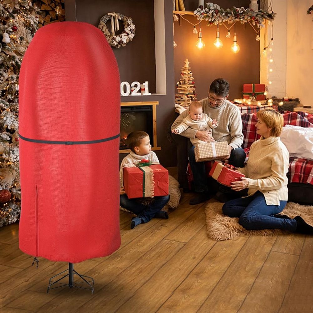 Upright Christmas Tree Storage Bag,Oxford Fabric Tear Resistant Adjustable Christmas Tree Storage Bag for 9 FT Assembled Trees（Excluding Christmas tree）